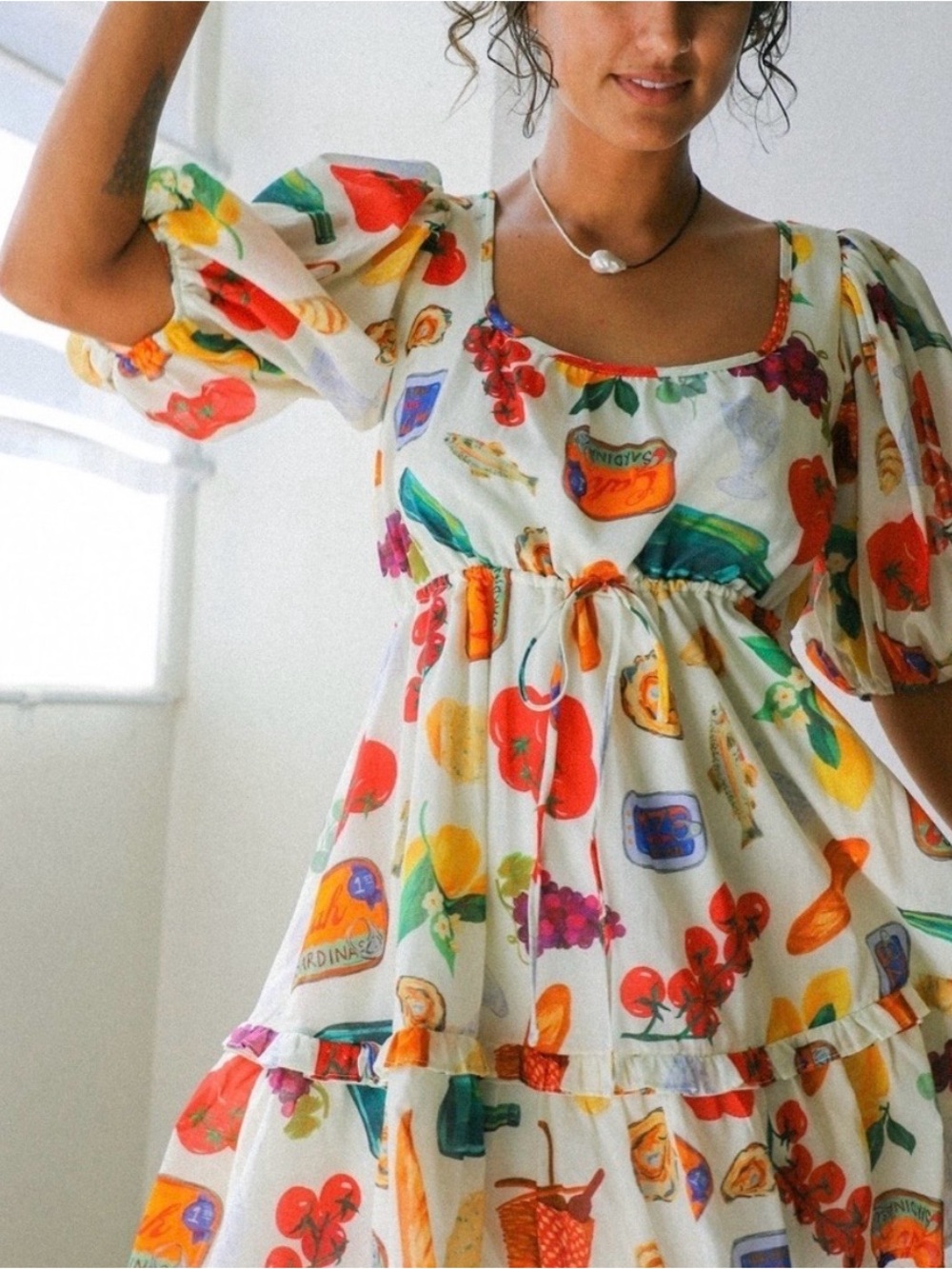 Lisa Says Gah Nuuly Italian Summer Leila Cotton Mini Dress Size L - Picture 3 of 11